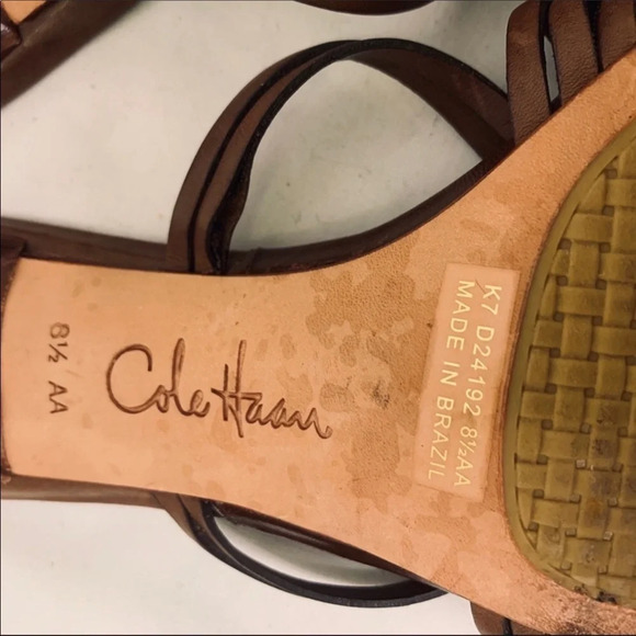 Cole Haan Brown Leather Sandals: Size 8 1/2. Stylish and comfortable. - Picture 9 of 9